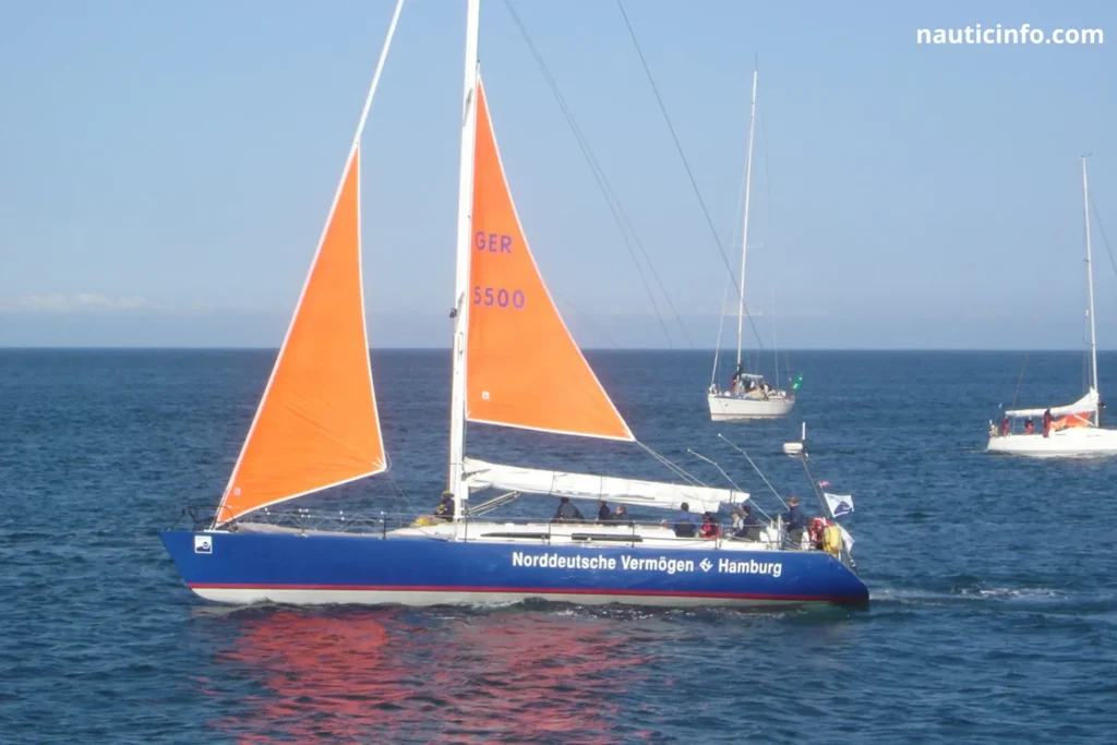 Sailboat Reefing the Mainsail Trim